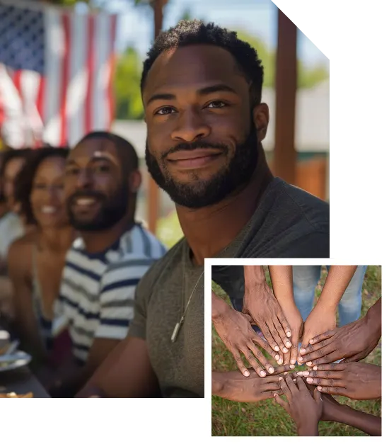 Professional headshot of a Black community leader smiling, representing BIPOC empowerment and leadership